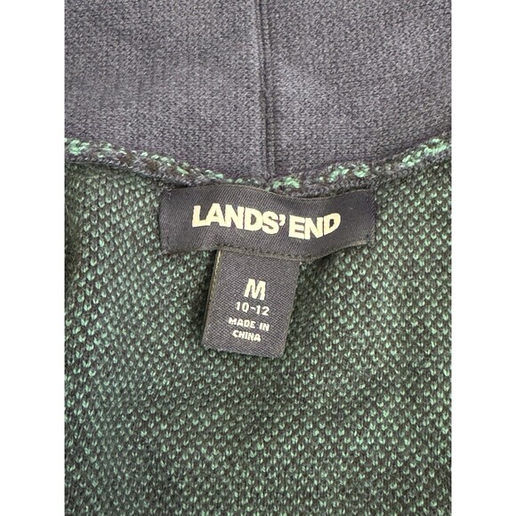 Lands' End Women Cardigan Sweater Sz Medium Grunge Preppy Geek Y2k Minimalist - Picture 9 of 14